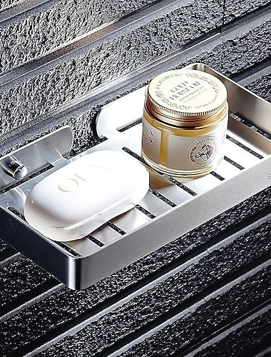  Duschregal Seifenschalenhalter Edelstahl Badezimmer Einzelregal hohl modern Wandmontage 1Stk