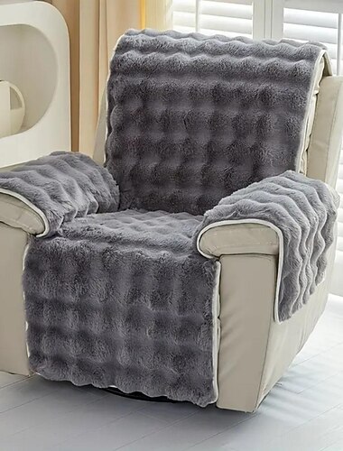  غطاء أريكة ناعم من القطيفة، غطاء أريكة سميك مشعر رقيق، مجموعة من 4 قطع، غطاء أريكة غير قابل للانزلاق، واقي أثاث للأطفال والحيوانات الأليفة