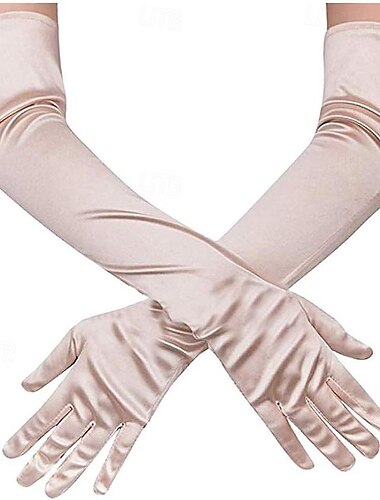  Gants en satin pour femmes adultes, mitaines longues et sexy, pour soirée, robe de mariée élégante