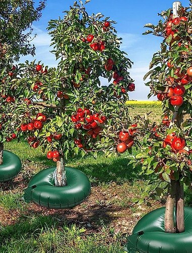  Baumbewässerungsbeutel, Baumbewässerungsring mit langsamer Freigabe, Baumbewässerungssystem, automatisches Tropfsystem-Set, PVC-Tropfbewässerungs-Wasserbeutel zum Pflanzen von Gartenbäumen und