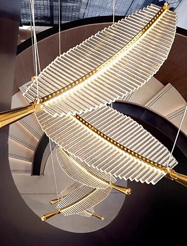  Deckenleuchte 30/40/60/80 cm, moderner Blatt-LED-Kronleuchter, luxuriöse goldene Kücheninsel-Leuchten, Acryl-Beleuchtung, Hängeleuchten, Esszimmer-Deckenleuchte, Hausbar, Kunst-Aufhängungsleuchte,
