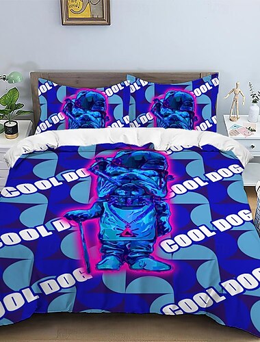  Sternenhimmel-Tiermuster, Doppelbett, Bettbezug, Einzelbett, warmes Blumenbett-Set, 2-teiliges Set, 3-teiliges Set, leichtes und weiches kurzes Plüsch-Set