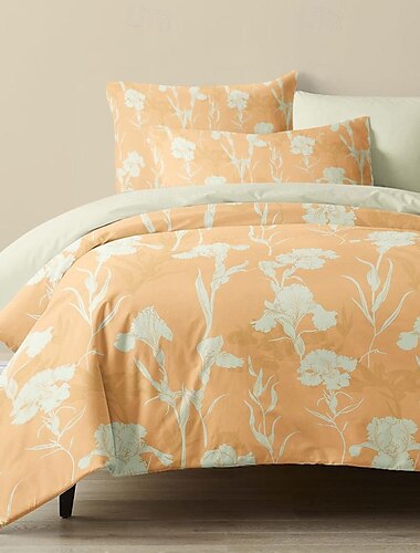  Lt.Home Bettbezug-Set aus 100 % Baumwollsatin, wendbar, Premium-Bettwäsche-Set mit Toile-de-Jouy-Muster und Fadenzahl 300