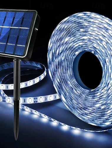 1 шт., солнечная уличная полоса света, 5 м-300 светодиодов, солнечная водонепроницаемая полоса света для наружных заборов во дворе, украшения сада, огни деревьев   1 шт., солнечная уличная полоса света, 5 м-300 светодиодов, солнечная водонепроницаемая полоса света для наружных заборов во дворе, украшения сада, огни деревьев