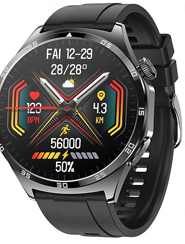  iMosi MT300 Smart klocka 1.43 tum Smart Klocka Blåtand Stegräknare Samtalspåminnelse Aktivitetsmonitor Kompatibel med Android iOS Unisex Lång standby Handsfreesamtal Vattentät IP 67 48mm klockfodral