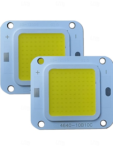  Lámpara LED COB de alta potencia, 2 uds., chip blanco cálido, blanco natural y blanco para foco de luz de inundación diy, dc30-34v
