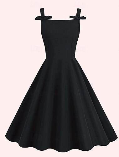  レトリ／ヴィンテージ 1950年代風 ロカビリー ドレス Aラインドレス スイングドレス 女性用 ハロウィーン カーニバル マスカレード デイリーウェア バチェロレッテパーティー 大人 ドレス ホームカミングドレス