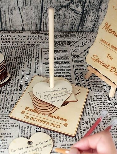  bruiloft teken in houten liefdesset houten ambachten festival creatieve decoratie