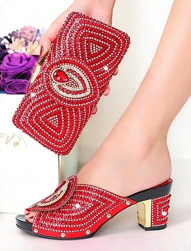  Dame Høye hæler bryllup sko Sandaler Pen sko Krystall Sandaler Mousserende sko Bryllup Fest Bryllup Sandaler Brudesko Brudepike sko Rhinsten Krystall Plattform Tykk hæl Titte Tå Elegant Mikrobielt