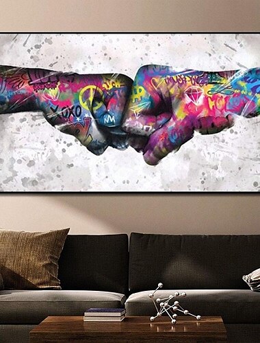  pintura al óleo del arte pop hecho a mano pintura del arte callejero arte de la pared pintado a mano pintura abstracta moderna del arte callejero decoración del hogar decoración lienzo enrollado sin