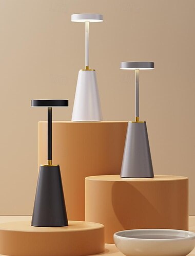  lampada da tavolo lampada da tavolo ricaricabile da tavolo con alimentazione a batteria, lampade senza fili a 3 livelli di luminosità dimmerabile continua touch per illuminazione notturna, lampade per