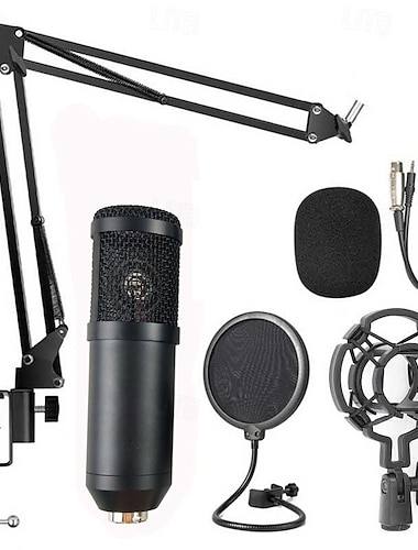  Professionelles Podcast-Ausrüstungspaket – Mikrofon und Kondensator-Studiomikrofon für Laptop. Perfekt für Live-Streaming-Vlogging – verbessern Sie Ihre Audioqualität und Aufnahme