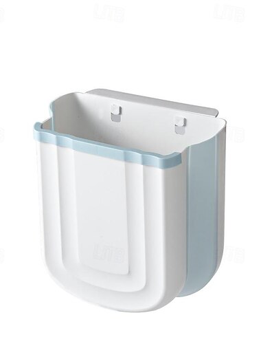  Hanging Trash Can, Kitchen Waste Bin For Cabinet Hanging, Collapsible Hanging Small Garbage Can, Rubbish Container For Cabinet/Car/Bedroom/Bathroom