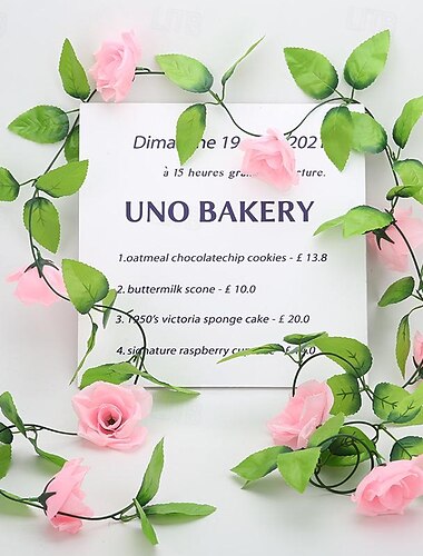  Simulierte Blumen, künstliche Blumen, Seidenblumen, Weinreben, Klimaanlage, Wasserrohre, Hochzeitsbögen, gewundene Dekorationen, Rosenreben