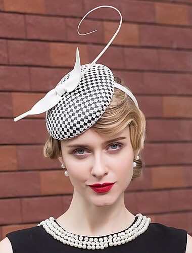  Fascinators Κεντάκι ντέρμπι καπέλο καπέλο ινών πιατάκι καπέλο καπέλο γαμήλιο τσάι πάρτι κομψό γάμος με πουπουλένιο καπέλο κεφαλής