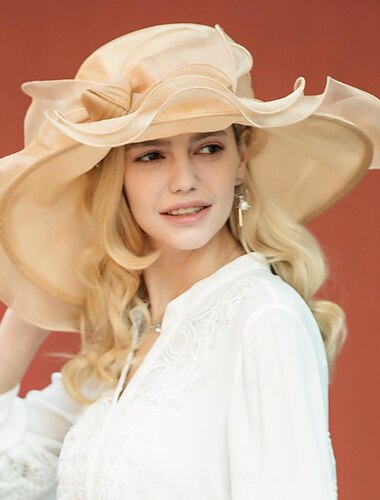  Sombreros Seda Hielo Sombrero flexible Sombrero para el sol Boda Fiesta de Té Elegante Boda Con Lado de encaje Celada Sombreros