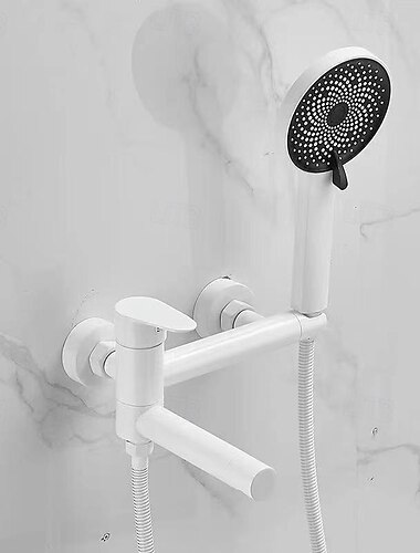 Badewannenarmaturen - Moderne zeitgenössische Galvanisierung Wandmontage Keramisches Ventil Bath Shower Mixer Taps