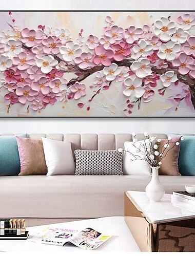  Peinture à l'huile faite à la main toile mur art décoration moderne huile épaisse automne jaune érable paysage pour la décoration intérieure roulé sans cadre peinture non étirée