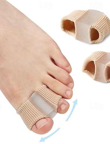  1/2 Uds l/s separador de dedos de silicona corrector de juanete hallux valgus corrección de dedo pulgar separador de dedos herramientas de pedicura de silicona huesos ortopédicos corrector de juanete