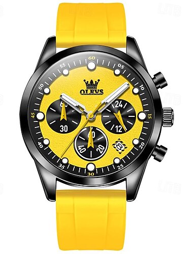  2024 Nové hodinky Olevs Brand pro muže s chronografem a kalendářem 24hodinová indikace quartz hodinky tři oči šest rukou vodotěsné sportovní pánské hodinky