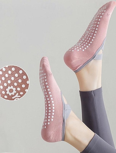 Calcetines de entrenamiento profesionales para yoga y pilates, calcetines especiales de silicona antideslizantes, transpirables, finos, para deportes de interior y fitness de verano para mujer