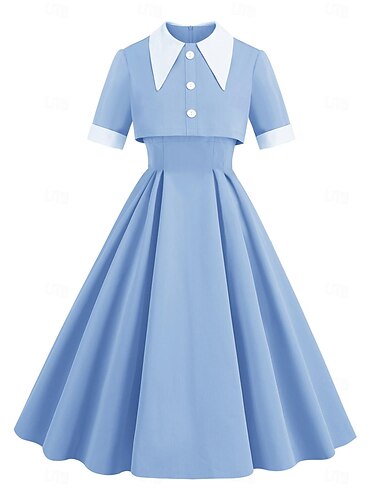  Retro Vintage 1950er Cocktailkleid Kleid Partykostüm A-Linien-Kleid Damen Maskerade Veranstaltung / Fest Junggesellinnenabschiedsparty Erwachsene Kleid Abschlussballkleider