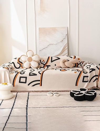  غطاء أريكة وسادة أريكة كلب أليف نمط لطيف متعدد الوظائف غطاء كامل من القماش قطعة واحدة منشفة أريكة