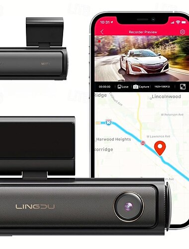  am100 4k dash cam adas gps caméra caméra avant 150fov voiture dvr 24h support de stationnement caméra intérieure arrière wifi & contrôle des applications