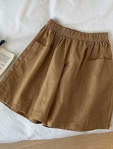  Mujer Pantalones cortos de lino y algodón Pantalón corto Casual / Diario Corto Plano Bolsillo Transpirabilidad Cómodo Rígido Noche Fin de semana Negro Rojo Verde Trébol Caqui Verano Ajuste regular