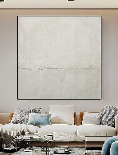  Peinture à l'huile faite à la main, décoration murale sur toile, style nordique moderne wabi-sabi, peinture abstraite, œuvre d'art minimaliste, peinture pour salon, décoration de la maison