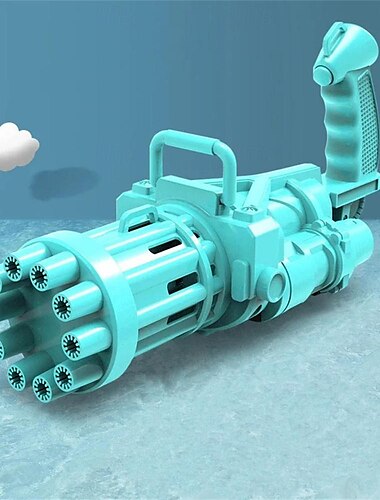 Electric Gatling Bubble Machine Automatic Blower Soap Water Maker Gun for Children Summer Beach Outdoor Kids Toys