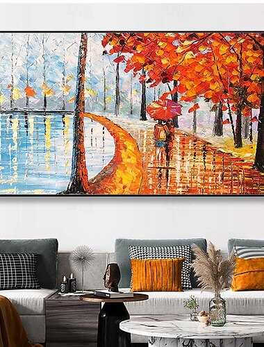  Mintura Handmade Tree Landscape Oil Paintings On Canvas Wall Art Decoration Modern Abstract Pictures For Home Decor Rolled Frameless Unstretched Painting