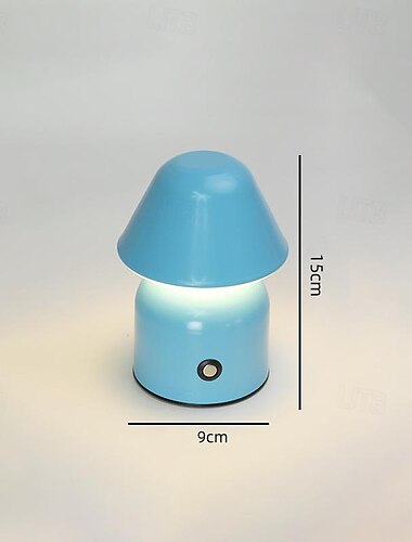  Rechargeable Mushroom Table Lamp Wireless Portable Desk Bar Restaurant Touch Sensor Night Light Bedroom Lighting Fixtures