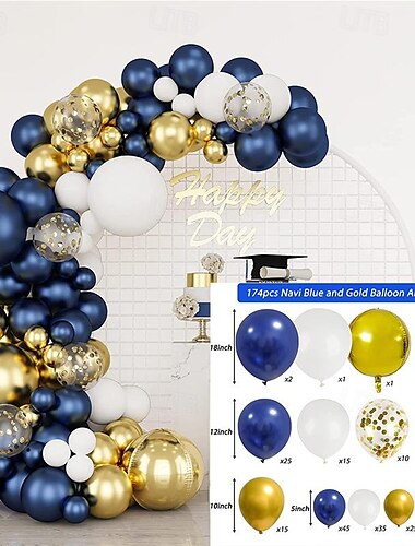  Geburtstagsballon-Set, Party-Dekoration, Luftballons, Hochzeit, Raumszene, Dekoration, Ballonkette, Bogen