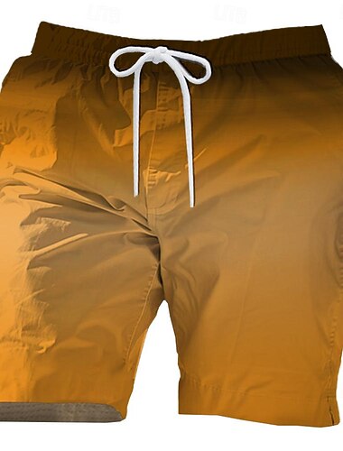  Per uomo Sfumatura Pantaloncini da tuta Shorts da Spiaggia Pantaloncini in spugna Misura del girovita medio Casual Athleisure Quotidiano Ferie Abbigliamento casual alla moda Coulisse Elastico in vita