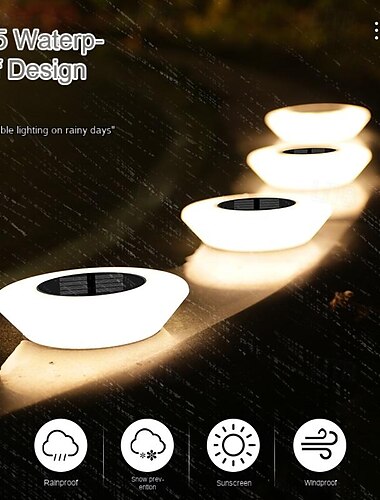  4 stks zonne-binnenplaats verlichting ip65 waterdichte begraven verlichting voor tuin villa achtertuin pad stappen landschap decoratie gazon verlichting