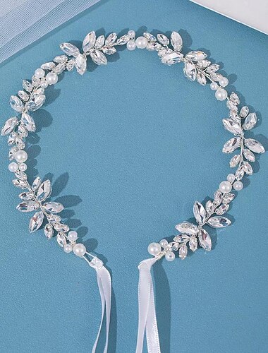  Coroane diademe Banderolele Accesoriu de Păr Ștras Aliaj Nuntă cocktail Lux Retro Cu Piatră Semiprețioasă Perlă Artificială Diadema Articole Pentru Cap