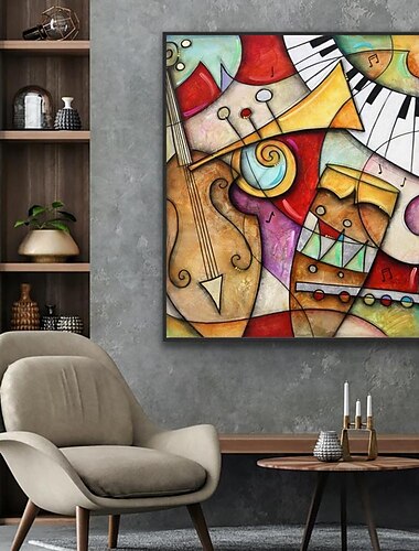  Pintura al óleo hecha a mano lienzo decoración de arte de la pared famosa figura abstracta de Picasso para la decoración del hogar pintura enrollada sin marco sin estirar