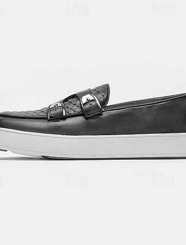  vintage bruine lederen herenloafers met dubbele monniksbanden