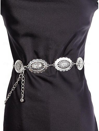  Retro Vintage Y2K Taillenkette Kettenriemen Ren Faire Hüftkette Pirat Elfen Damen Keltisch Vikinger Fantasie Maskerade Alltagskleidung Erwachsene Gürtel