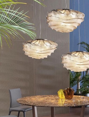  lampada a sospensione a led design floreale 40/60/75 cm lampadario in vetro industriale bianco caldo camera da letto sala da pranzo 110-240v85-265v