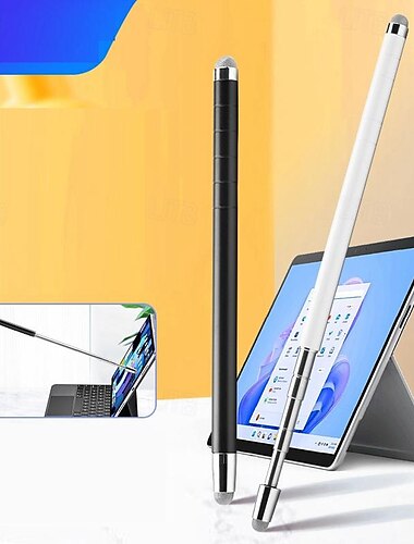  4-delige schaalbare capacitieve pen voor universeel voor alle touchscreen-tablets draagbaar nieuw ontwerp 2 in 1 stylus aluminiumlegering abs