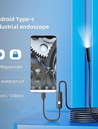  5,5 мм канализационный промышленный эндоскоп, эндоскопия типа c, мини-камера, автомобильный бороскоп для ПК с ОС Android
