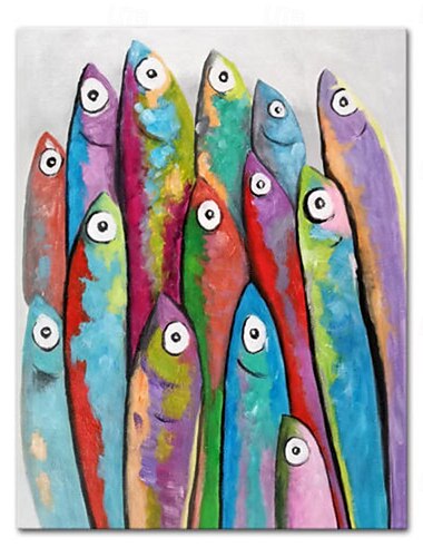  handgemaltes Fischölgemälde auf Leinwand, modernes Gemälde, Wandgemälde für Heimdekoration, Wandkunst, Gemälde, Tiergemälde