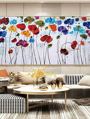  mintura handgemaakte abstracte textuur folower olieverfschilderijen op canvas muur kunst decoratie moderne foto voor huisdecoratie gerold frameloos ongerekt schilderij