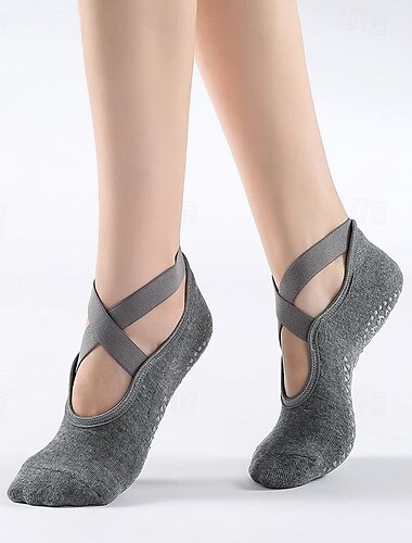  neue Cross-Band-Yoga-Socken, Handtuchboden mit Kleber, Ballett-Sportsocken, grenzüberschreitende Yoga-Socken aus Baumwolle