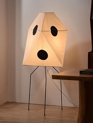  ورق واشي للمصباح الأرضي، لمبة E27 متوافقة مع الدراسة وغرفة النوم والتصميم الفني البسيط للمكتب