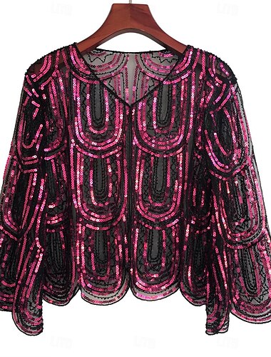  Retro Vintage Goldene Zwanziger 1920er Mantel Schals Der große Gatsby Hochzeitsgast Pailletten Damen Halloween Karneval Maskerade Hochzeit Hochzeitsgast Veranstaltung / Fest Erwachsene Schal