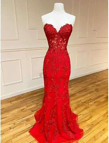  Harang fazon Seprűuszály Báli ruhák csillogó Ujjatlan Pánt nélküli Estély Csipke Tüll Hát nélküli val vel Rátétek 2025