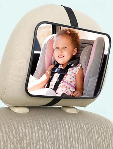  Verstellbare Breite, Auto-Rücksitzspiegel, Baby-/Kindersitz, Auto-Sicherheitsspiegel, Monitor, quadratisch, Sicherheits-Auto-Babyspiegel, Auto-Innenraum